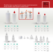 PLASTIC BOTTLES WITH TAMPER-EVIDENT BAND