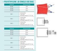 POLYETHYLENE 2D SINGLE USE BAG