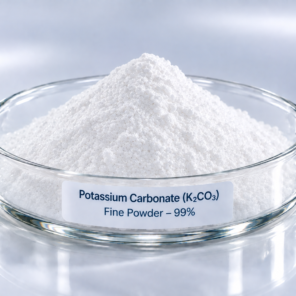 Potassium Carbonate Solid and Solution