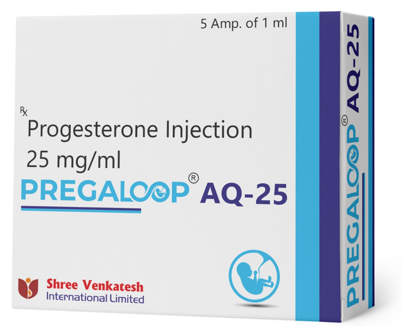 Progesterone injection 25 mg/ml  - Pregaloop AQ-25 1