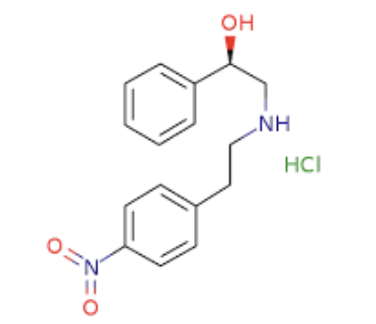(R)-2-[[2'-(4-nitropheny])-ethyl]amino]-1-phenylethanol monohydrochloride