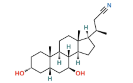 (R)-3-((3R,5S,7S,8R,9S,10S,13R,14S,17R)-3,7-dihydroxy-10,13-dimethylhexadecahydro-1H-cyclopenta[a]phenanthren-17-yl)butanenitrile