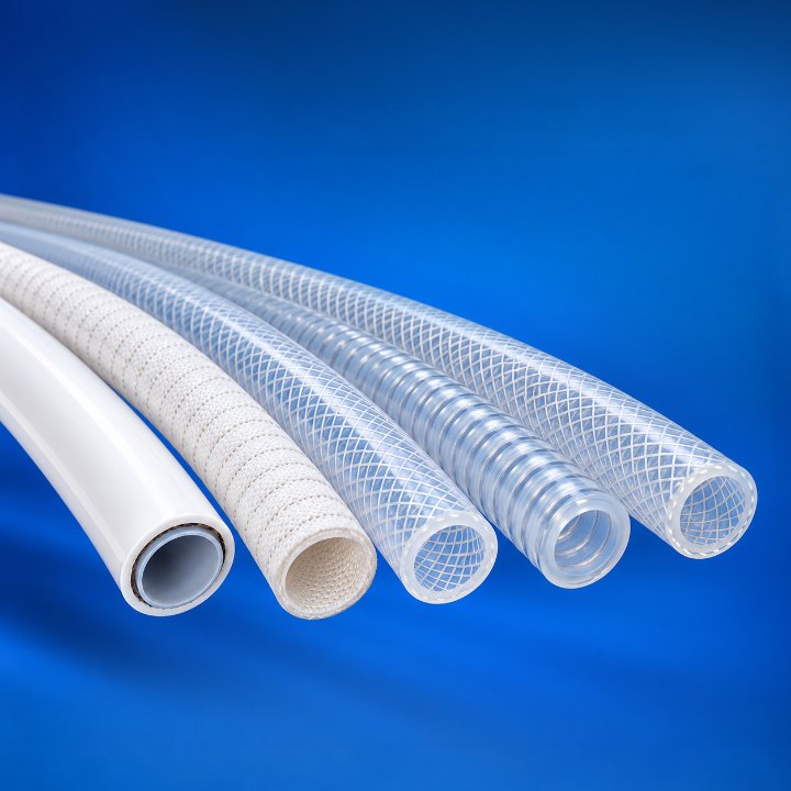 Reinforced Hose (Silicone | PTFE | FEP | PTFE | FKM-line)