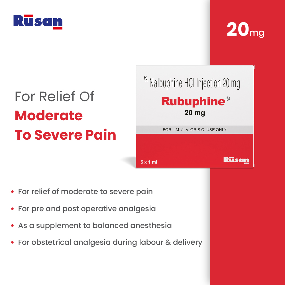 Rubuphine 20mg - Nalbuphine HCI Injection 2