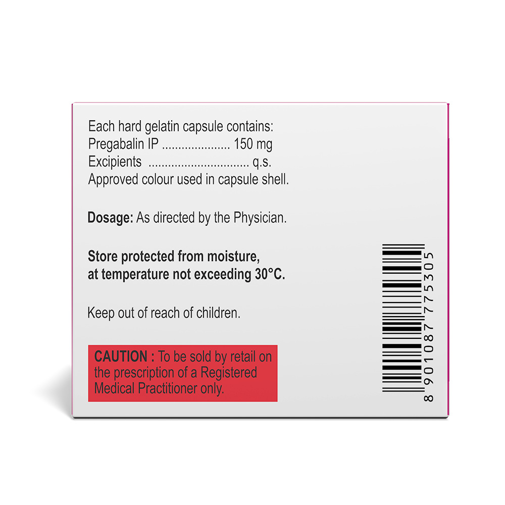 Rugalin 150mg - Pregabalin Capsules IP 3