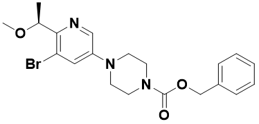 (S)-1-[5-Bromo-6-(1-methoxyethyl)-3-pyridyl]-4-Cbz-piperazine 2641451-78-5