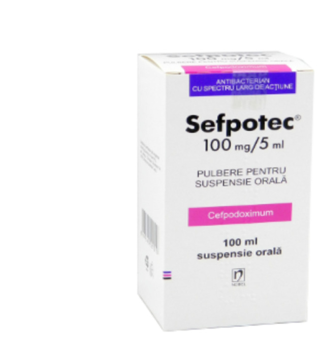 Sefpotec (Cefpodoxime) 100 mg/5 mL Powder for Suspension
