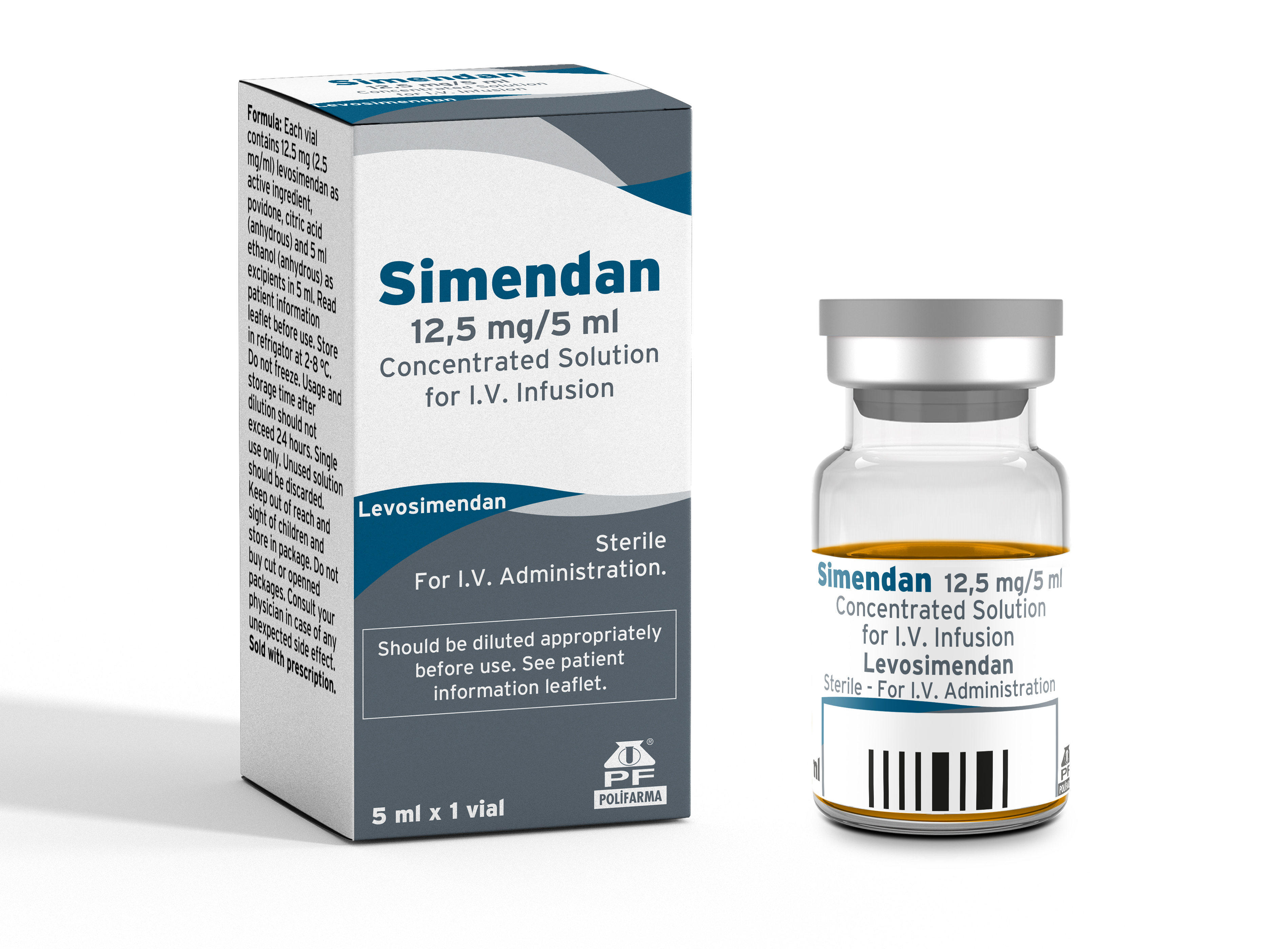 SIMENDAN 12.5 MG/5 ML I.V. CONCENTRATE FOR PREPARING SOLUTIONS FOR INFUSION