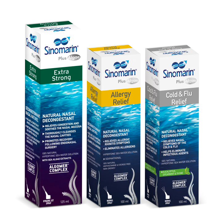 Sinomarin® Plus Algae -seawater nasal sprays with sea algae extracts 1