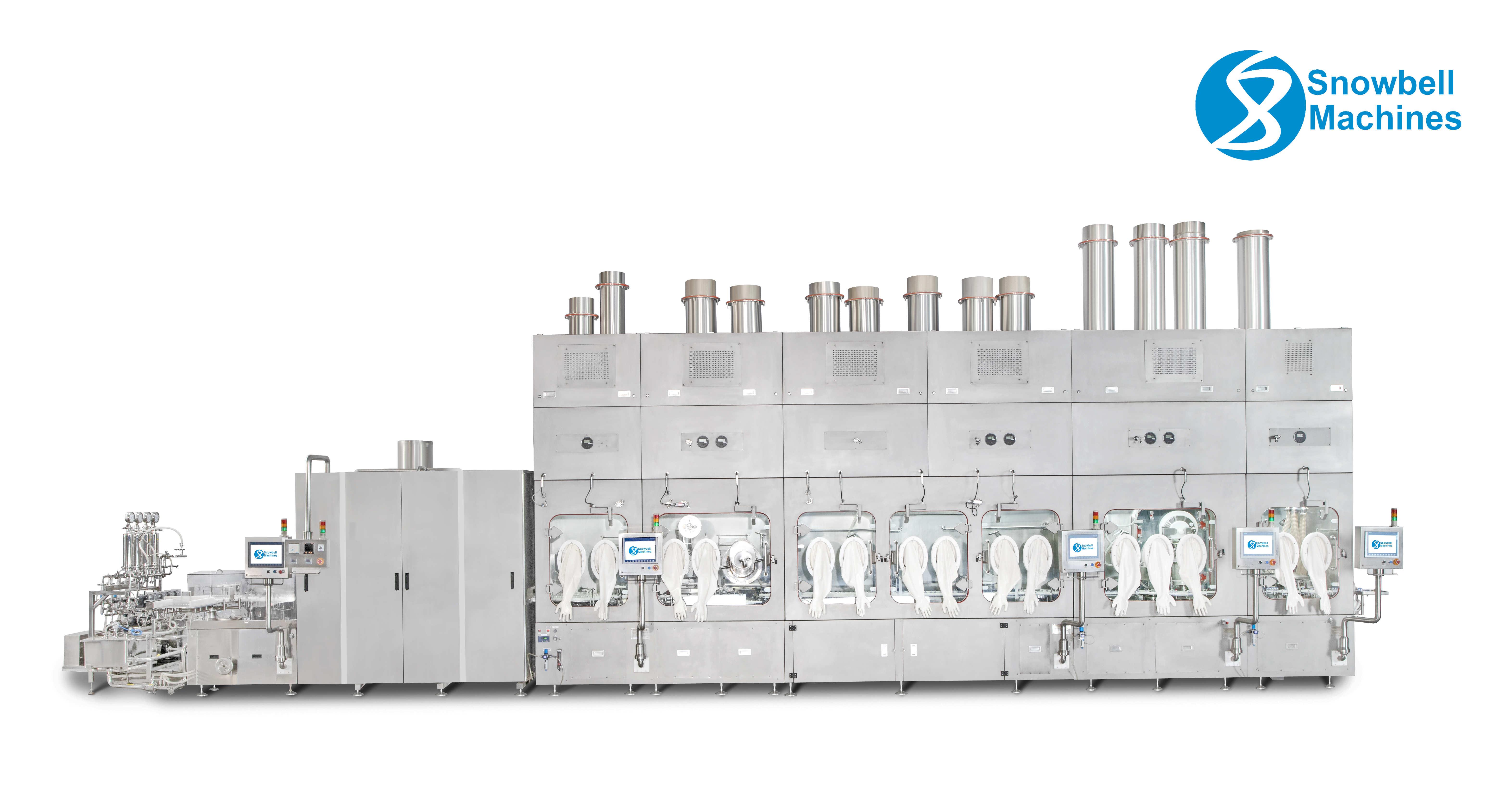 Snowbell Vial filling Line under Isolator