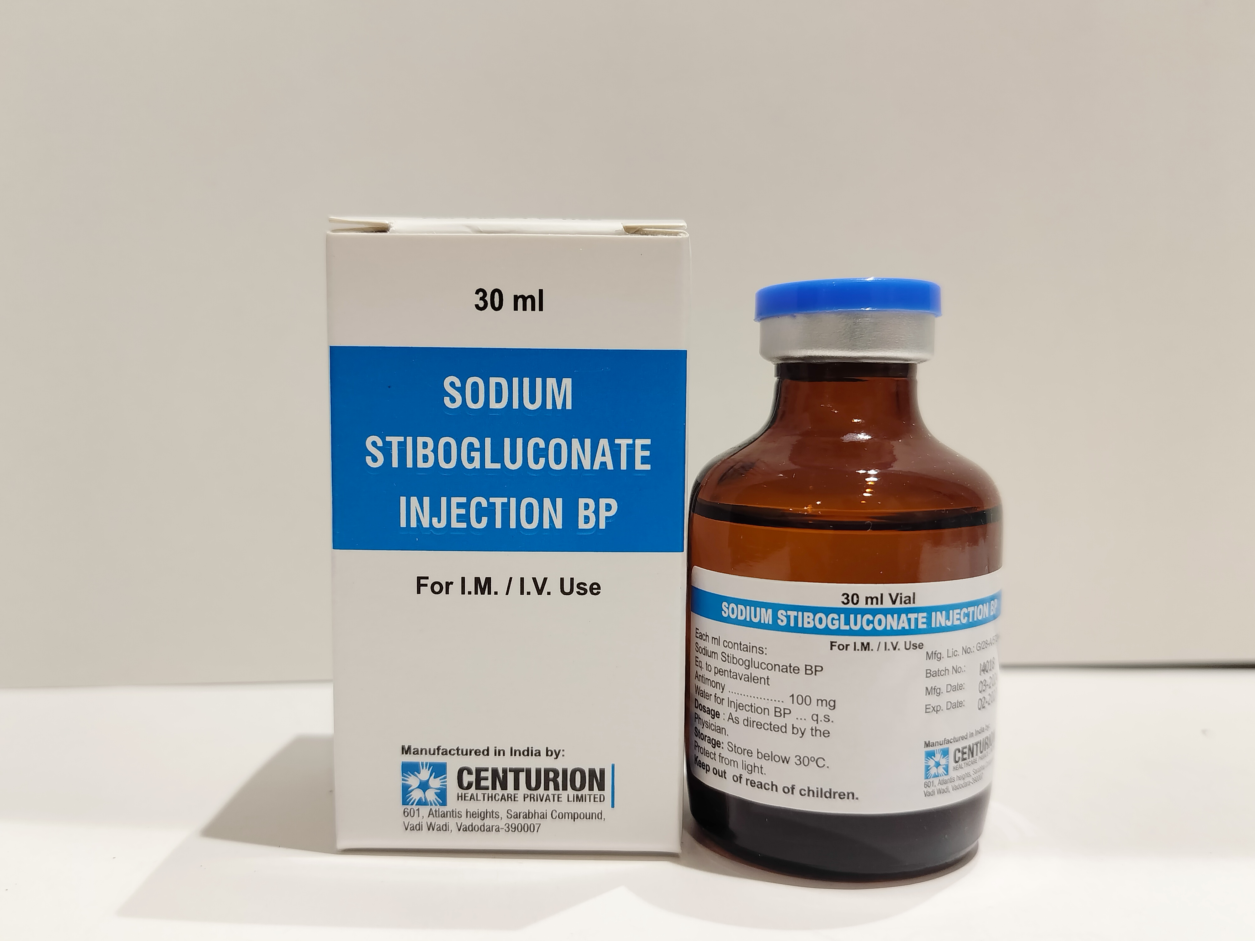 SODIUM STIBOGLUCONATE BP 100 MG INJECTION