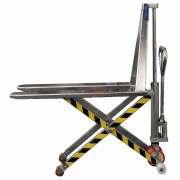 STAINLESS STEEL PALLET TRUCK WITH MANUAL SCISSORS LIFT