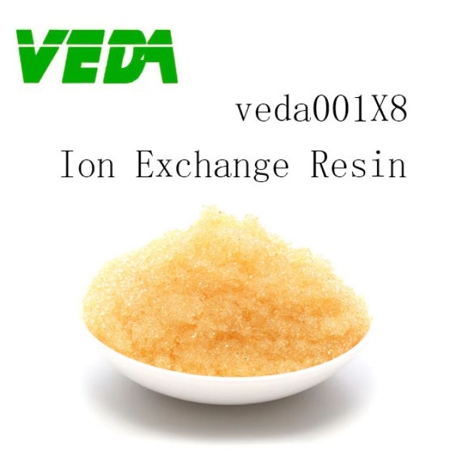 Strong acid cation exchange resin for water softening veda001X8