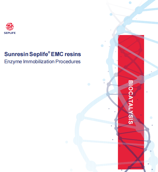 Sunresin enzyme immobilization