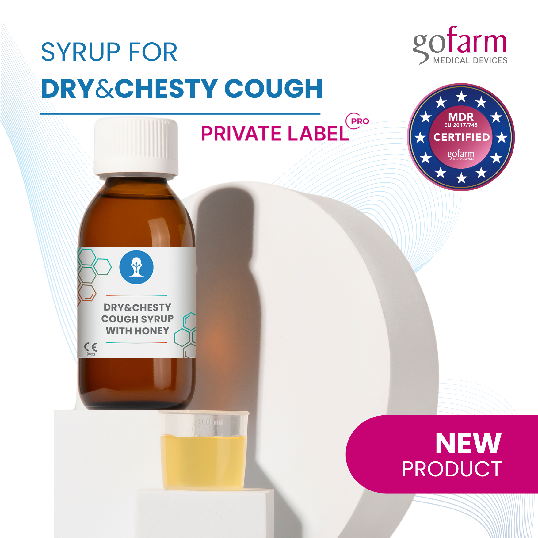 SYRUP FOR DRY & CHESTY COUGH with honey | Medical device | Private Label