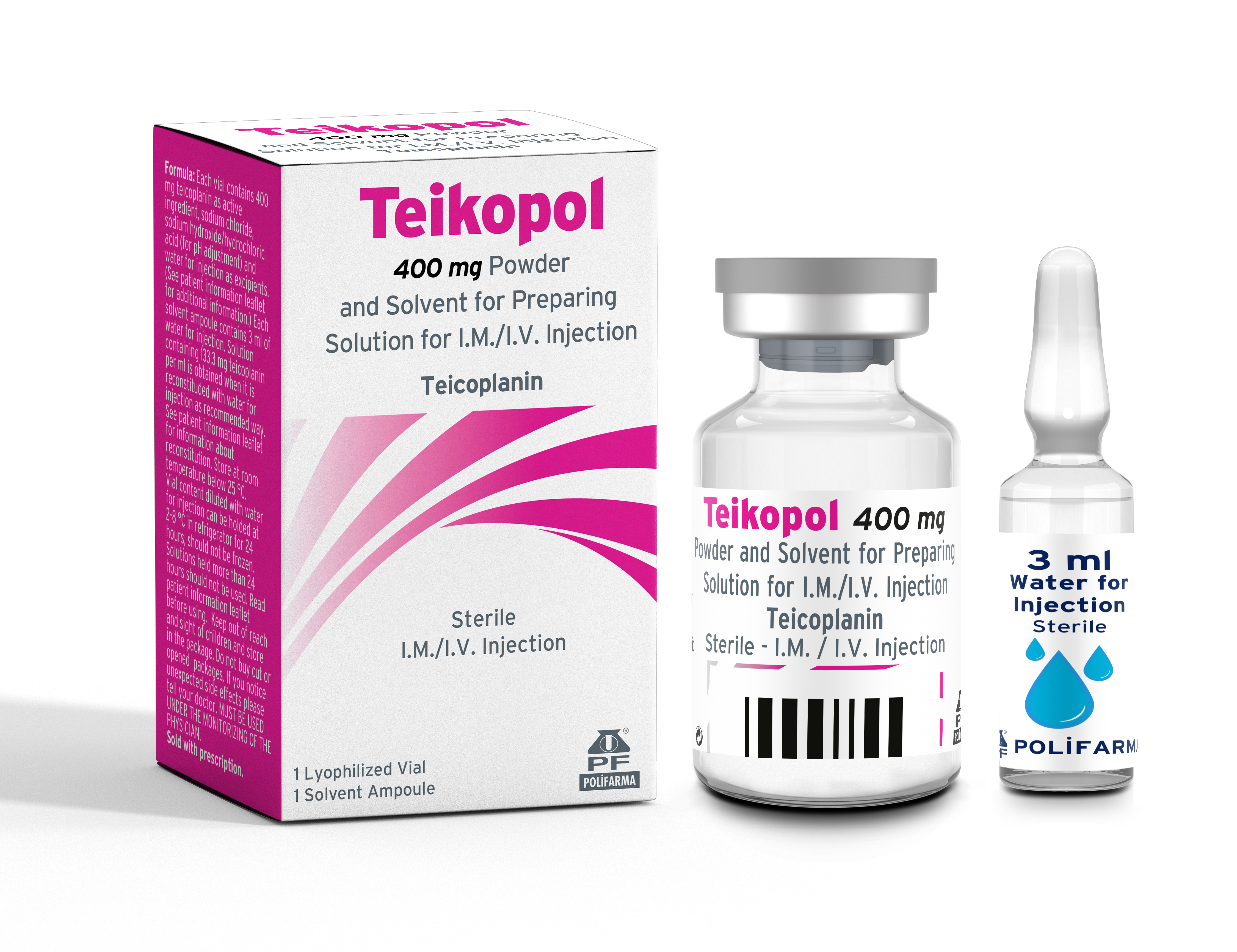 TEİKOPOL 200 mg  I.M./I.V. Powder and solvent for preparation of injectable solution