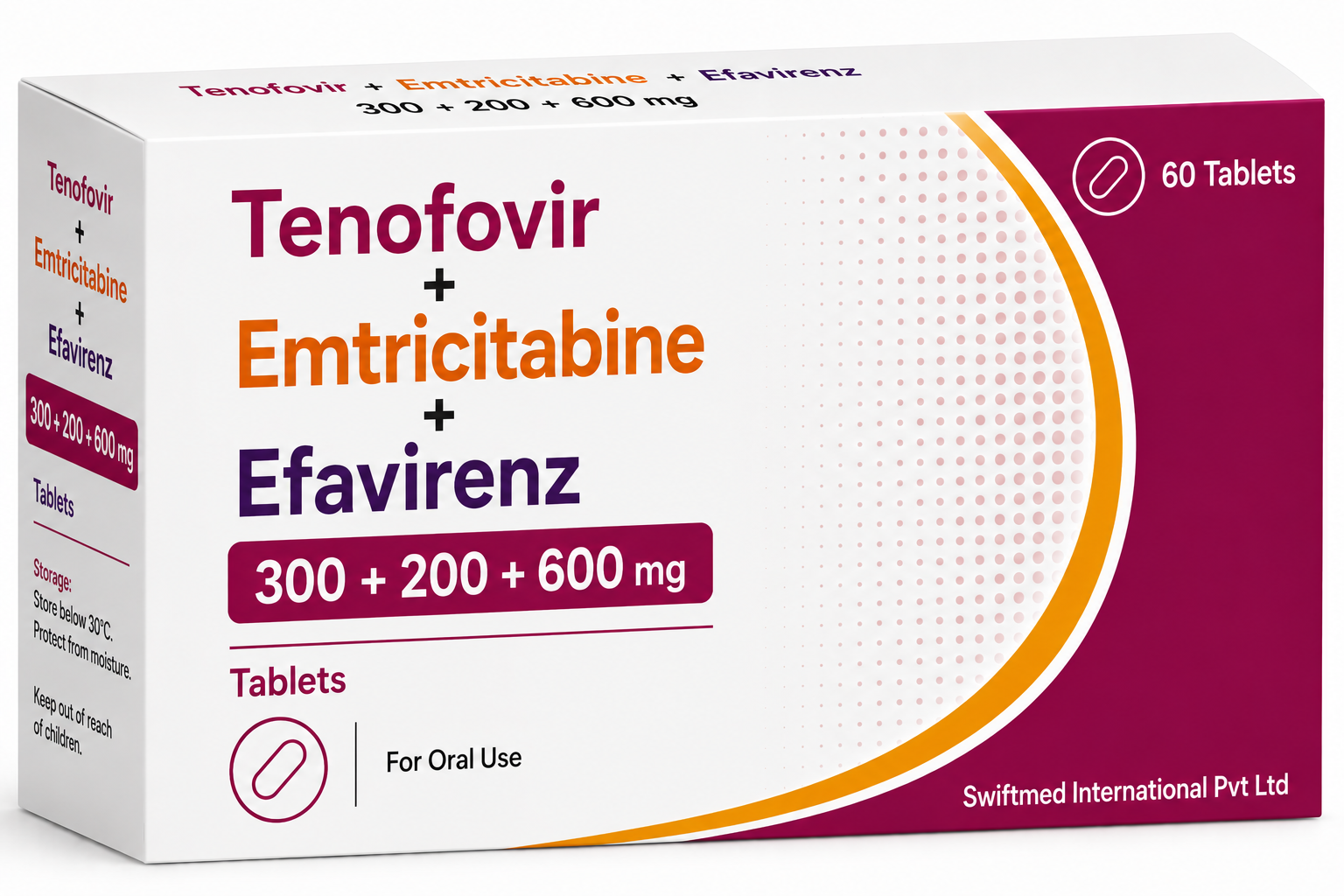Tenofovir + Emtricitabine + Efavirenz