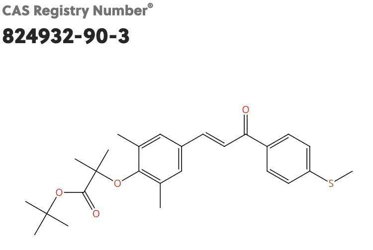 Tert-butyl -2-(2,6-dimethyl-4-(3-(4-(methylthio)phenyl)-3-oxoprop-1-en-1-yl)phenoxy)-2-methylpropanoate