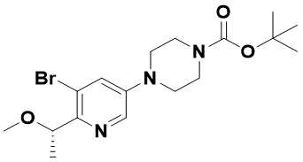 tert-butyl 4-[5-bromo-6-[(1S)-1-methoxyethyl]pyridin-3-yl]piperazine-1-carboxylate 2641824-76-0