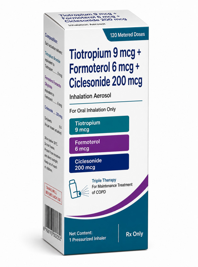 Tiotropium+ Formoterol + Ciclesonide