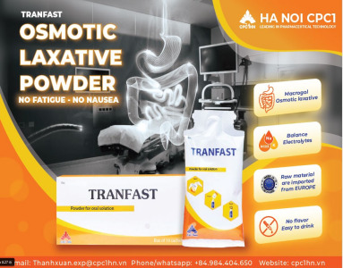 Tranfast (Macrogol 4000, Sodium Sulfate anhydre, Sodium Bicarbonate, ... - Powder)