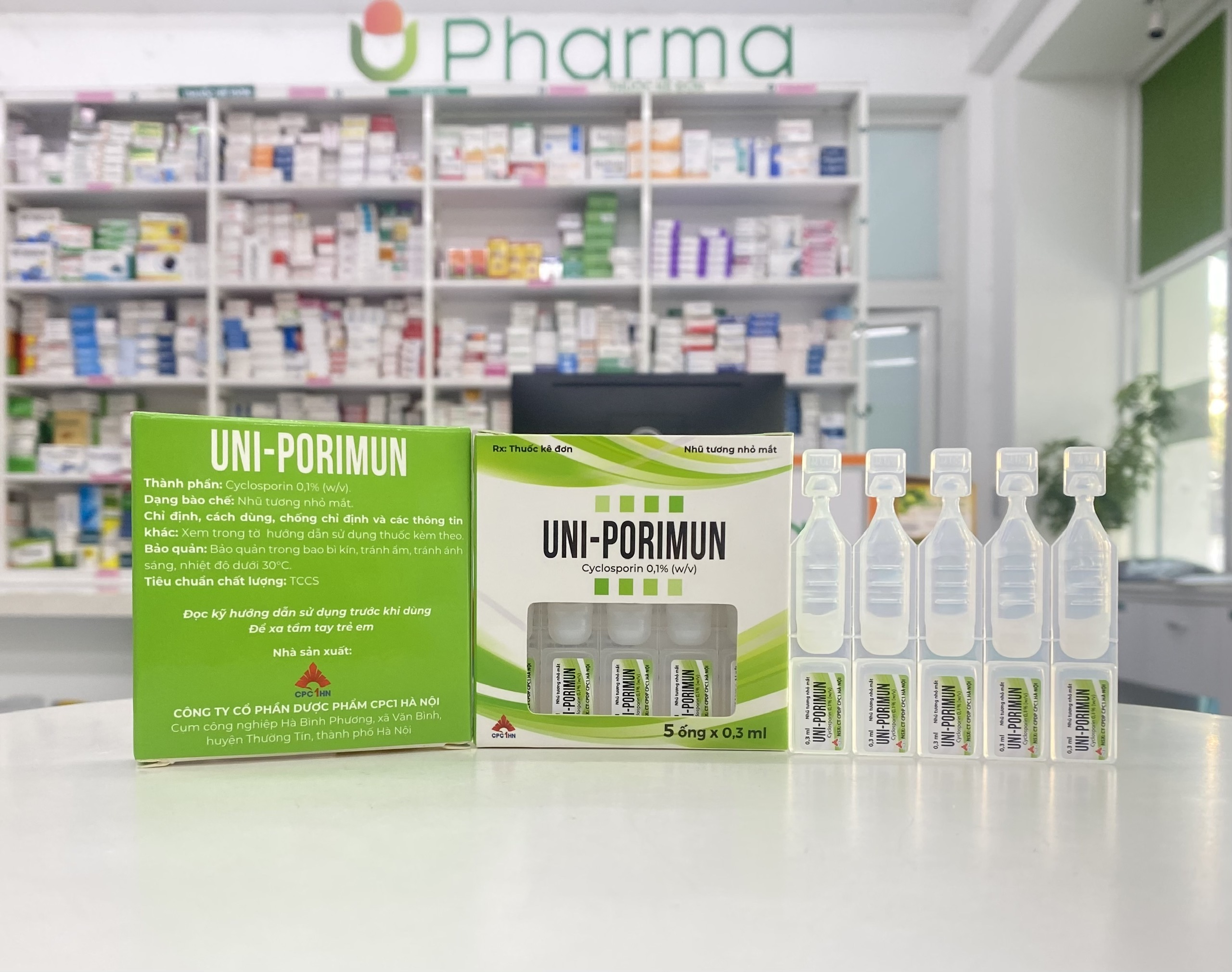 Uni-Porimun (Cyclosporine 0.1% - Single-dose ophthalmic) 1