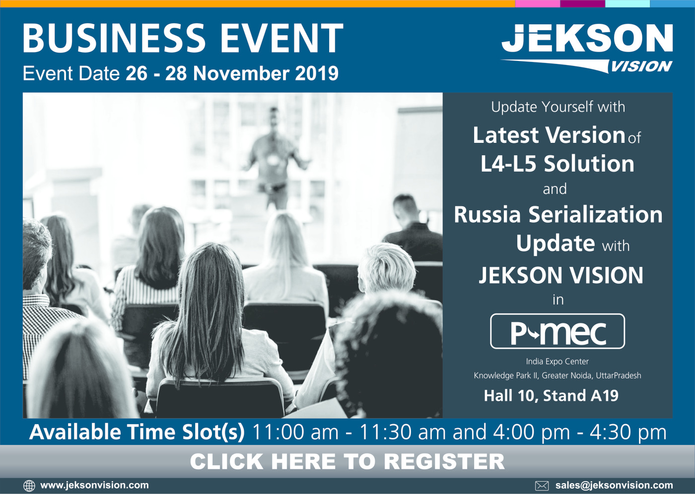 Update Yourself with Latest version of L4-L5 Solutions and Russia Regulation - Presentations at PMEC Booth