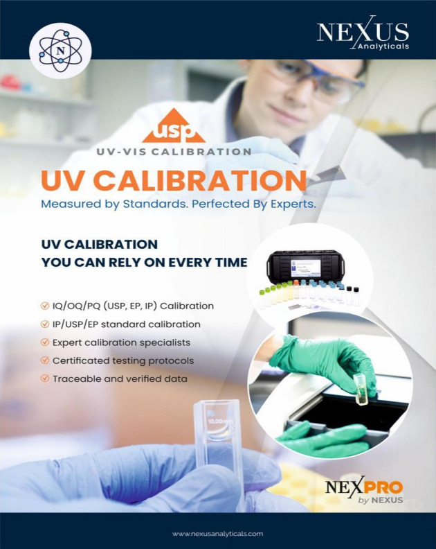 USP<857> EP IP & Others Calibration of UV VIS Spectrophotometer
