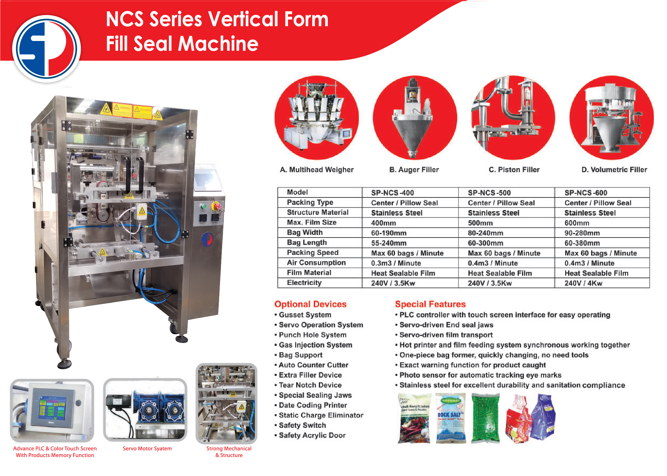 Vertical Form Fill Seal Packing Machine
