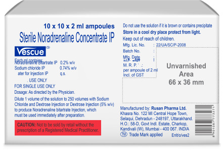 Vescue - Noradrenaline Concentrate