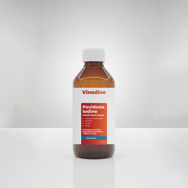 Vinodine mouthwash gargle