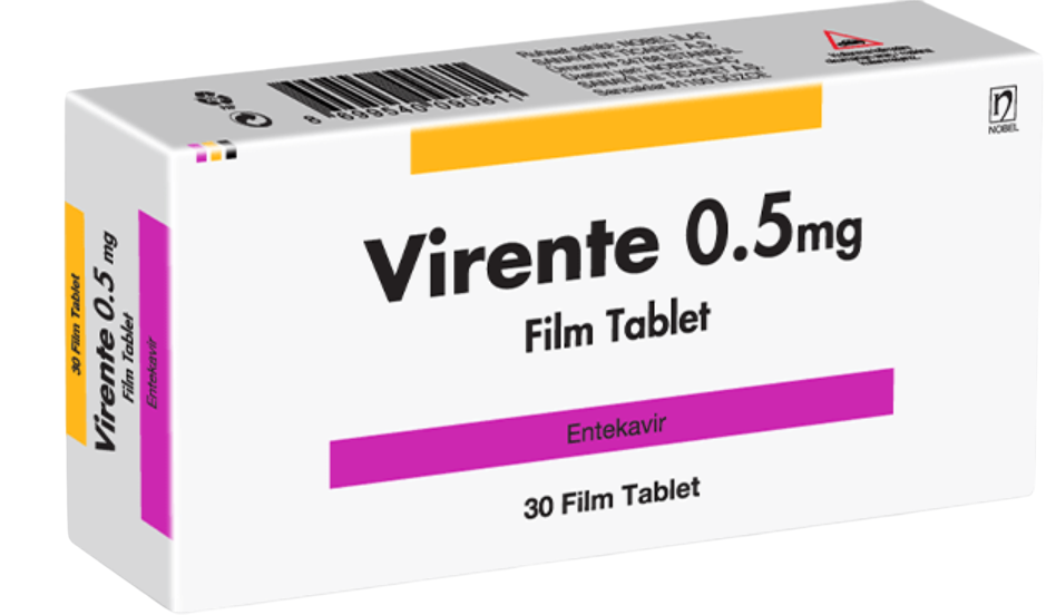 Virente (Entecavir) 0.5 mg, 1 g Film Coated Tablet