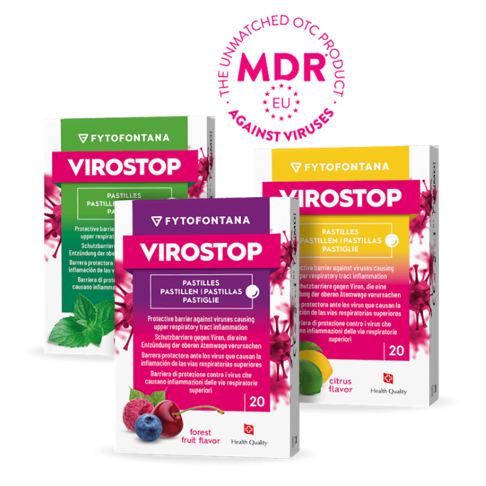 VIROSTOP antiviral pastilles - MDR certified medical devices 1