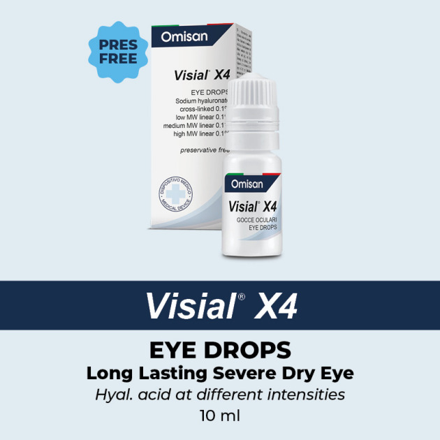 Visial X4: Preservative Free 4-in-1 Hyaluronic acids to target each #Dryeye stage