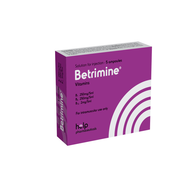 Vitamins B1, B6, B12 (Betrimine) Solution for injection 250 mg +250 mg +2 mg/5ml