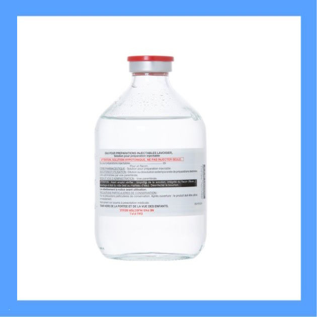 Water for injection glass bottle