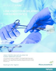 Low endotoxin gelatins for hemostatics