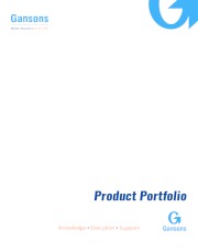 Gansons Product Portfolio