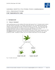 Using Depth filters for Cannabis Oil Production