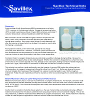Freeze Drop Testing of Bulk Drug Substance Bottles