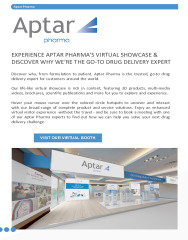 Explore 2021 Aptar Pharma’s virtual booth to discover why we are the go-to drug delivery expert