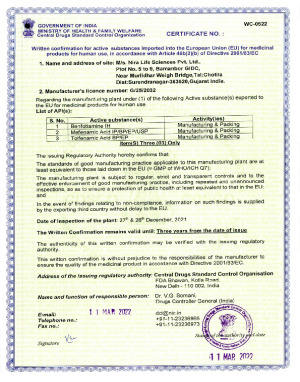 EUWC Certificate