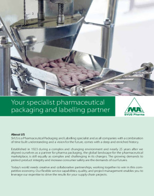 SVUS pharmaceutical packaging and labelling partner