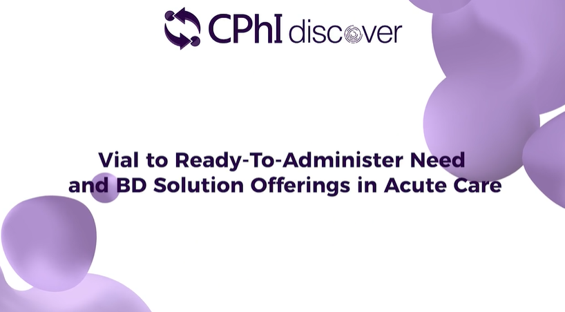 Vial to Ready-To-Administer Need and BD Solution Offerings in Acute Care