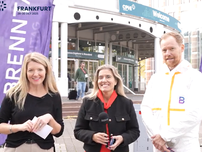 Brenntag Pharma Project Managers Susana Antunes and Manuel Keune on their guerilla marketing approach at the CPHI 2025 in Frankfurt