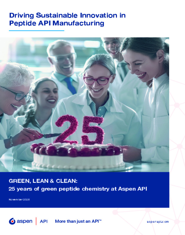 25 years Green Peptides by Aspen API in 2025