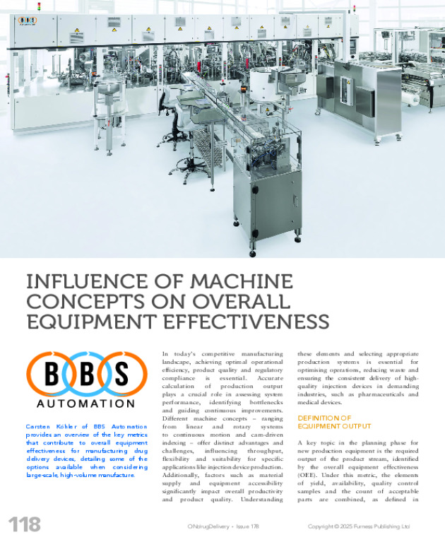 Influence of machine concepts on overall equipment effectiveness