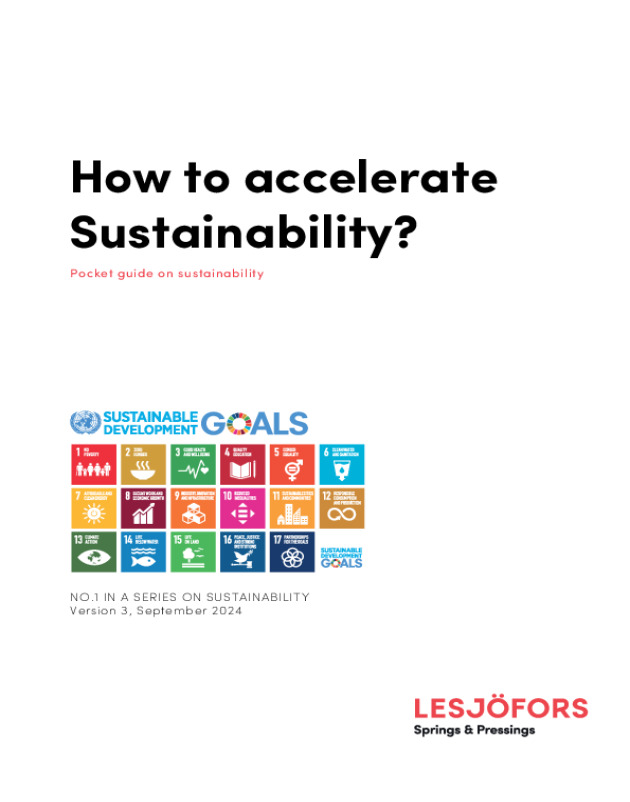 Lesjöfors Pocket Guide No. 1 – How to accelerate Sustainability?