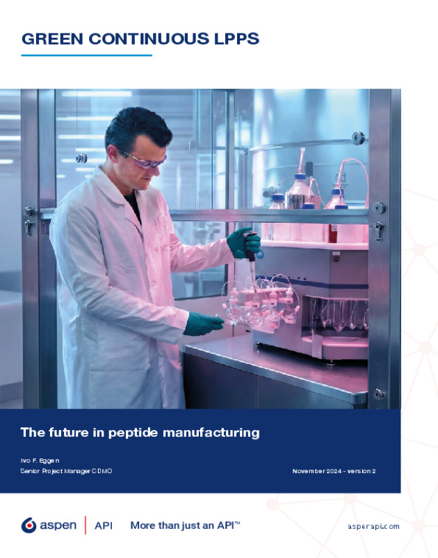 the future in peptide manufacturing - Green Continuous LPPS