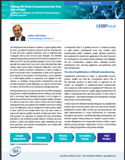 White Paper: Tackling the challenges of small batch manufacturing in fill-finish programs